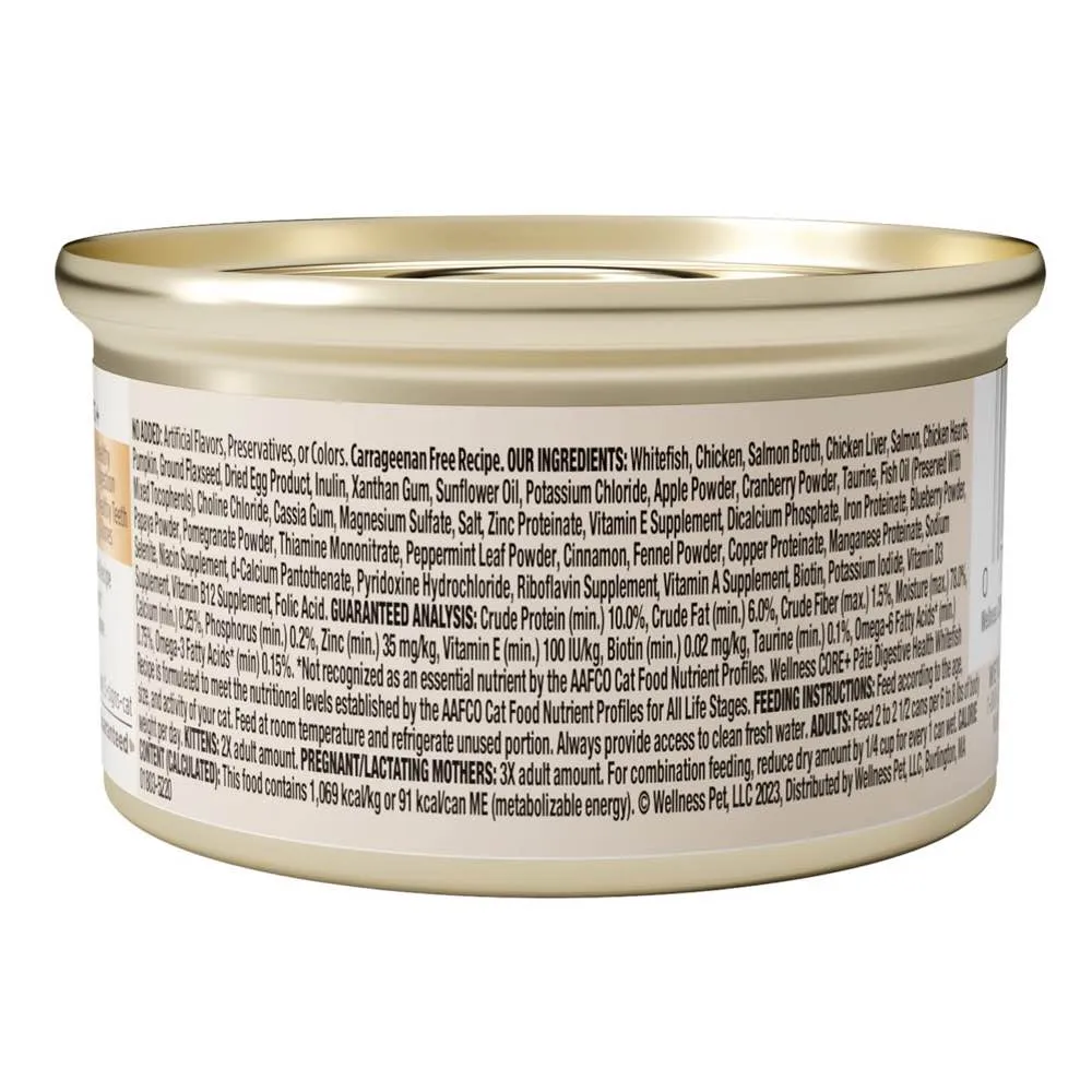 20% OFF: Wellness Core  Digestive Health Whitefish Pate Grain-Free Canned Cat Food 85g