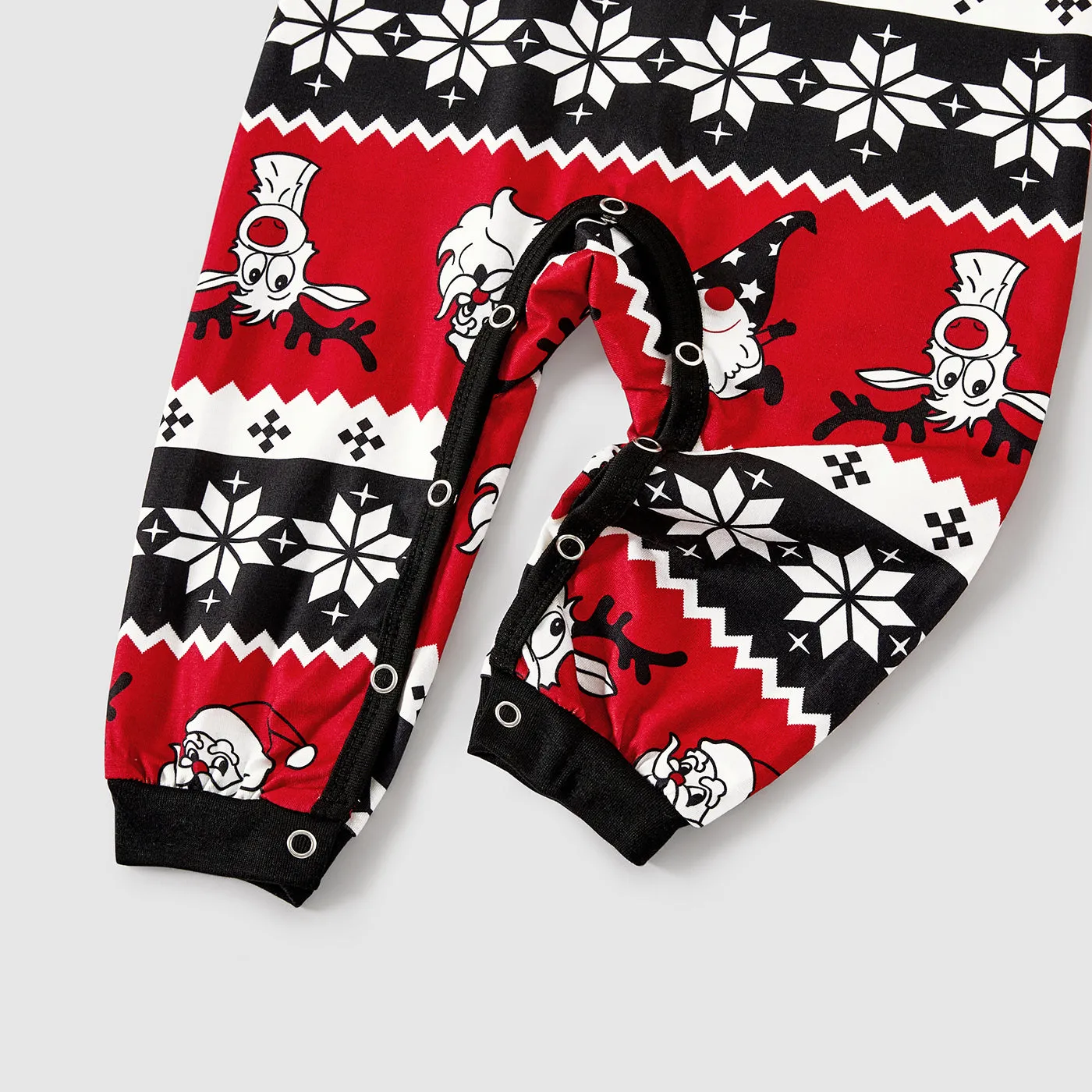 Christmas Santa and Reindeer Allover Print Family Matching Pajamas Sets (Flame Resistant)