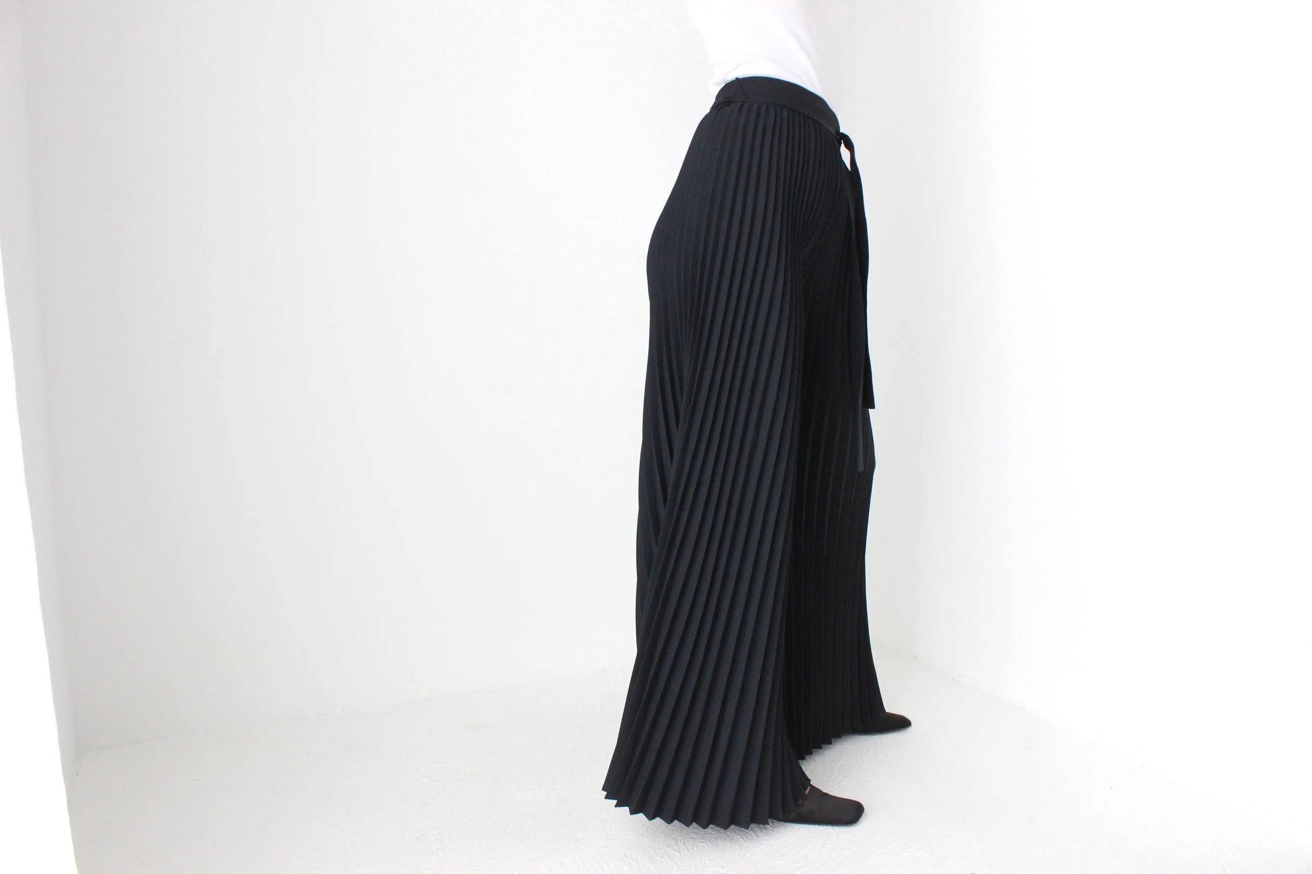 Incredible 70s Pleated Crepe 1 METRE Wide Bell Bottom Flares