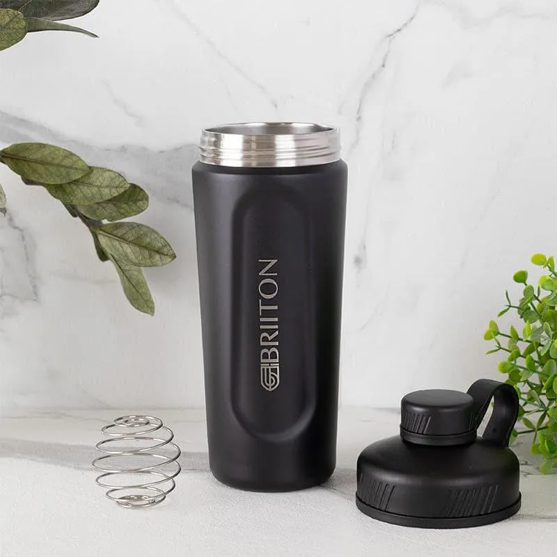 Misa Sip Hot & Cold Thermos Water Bottle (Black) - 650 ML