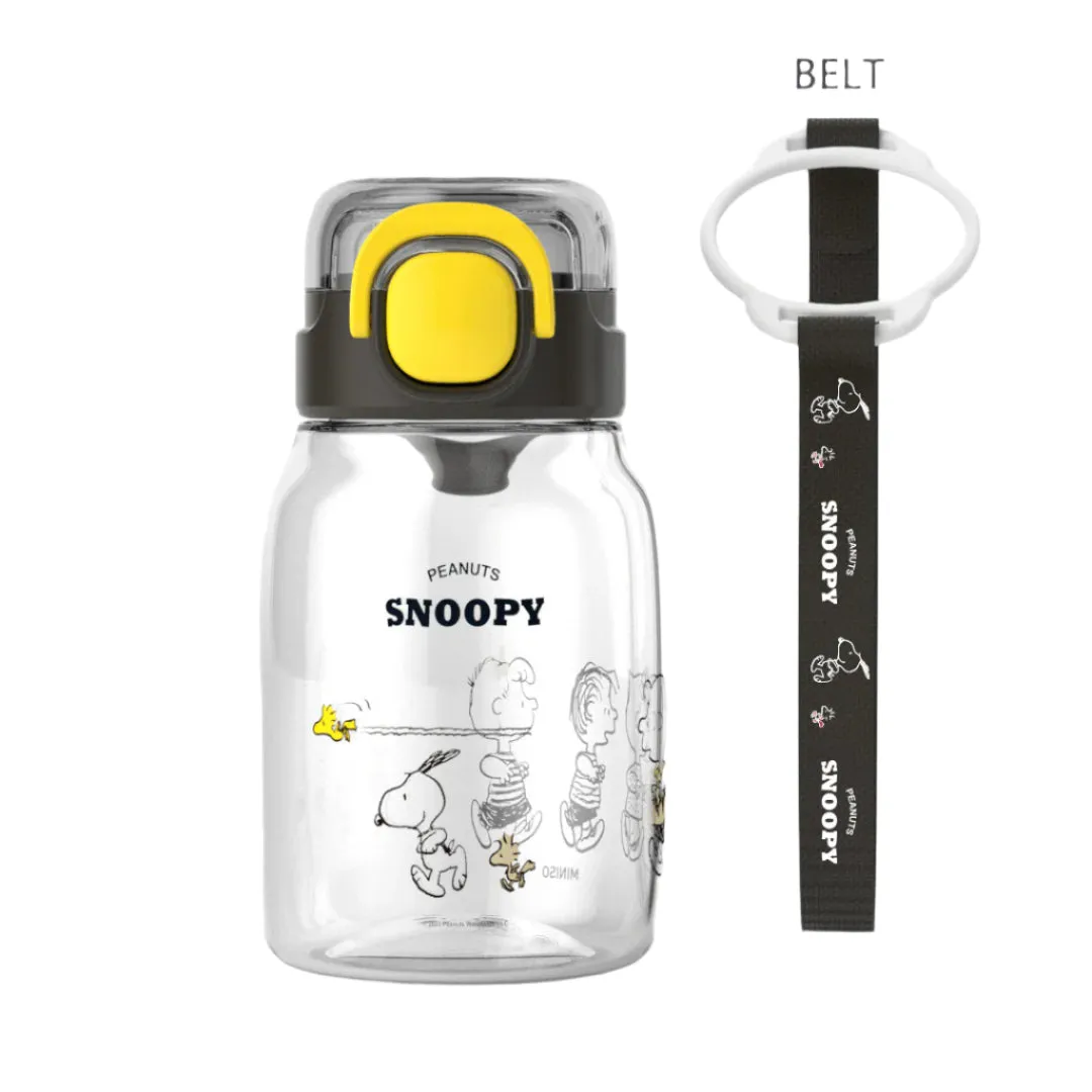 Snoopy Collection Kids Tritan Bottle with Shoulder Strap (600mL)(Black)